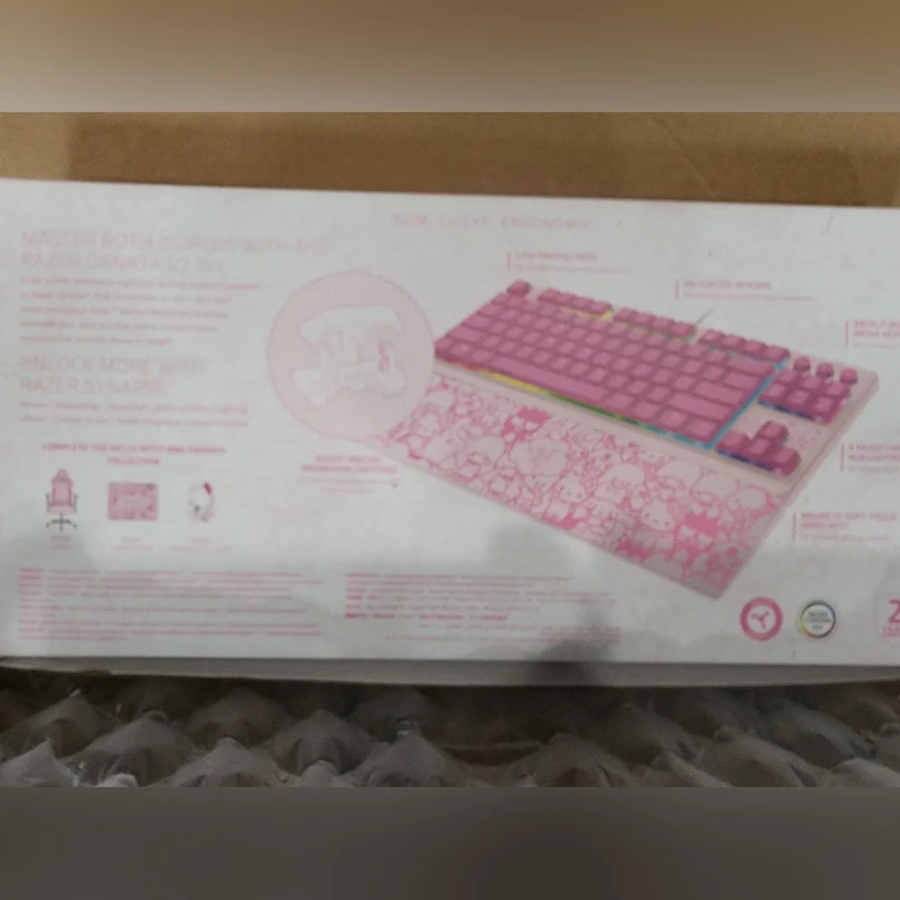 Hello Kitty Pink and White Tenkeyless Keyboard